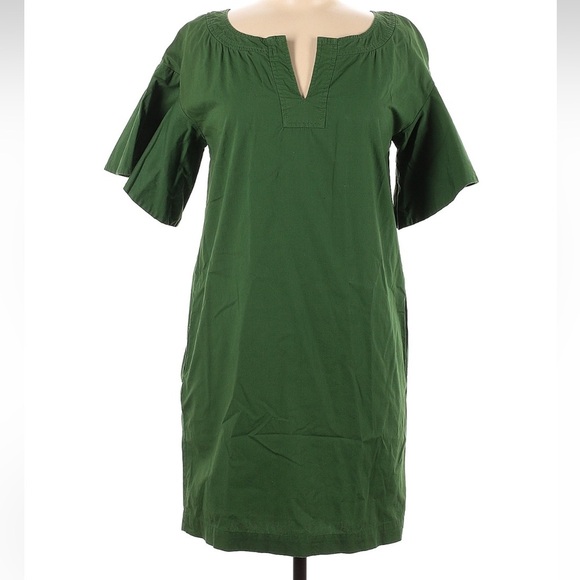 Anthropologie Maeve Green Flutter Sleeve Poplin Tunic Dress Women’s Size XS - Picture 4 of 7